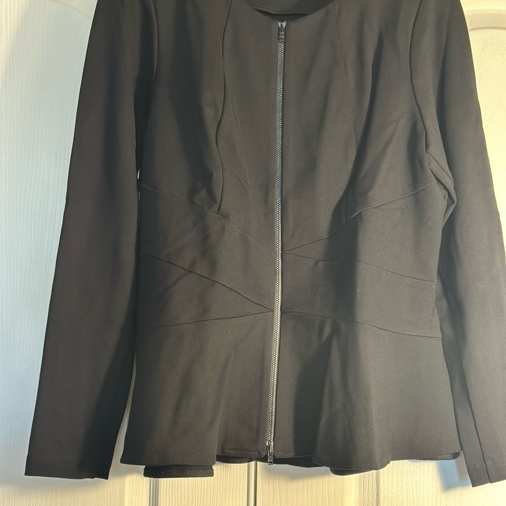 Cabi Black Crisscross Zip-Up Blazer Style #5850 Women’s Large